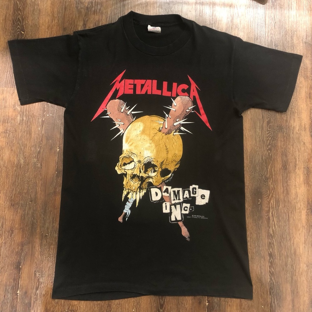 1989 METALLICA “Damage Inc.” LARGE- 20” ptp x 25”L- Made in USA- Excellent 10/10